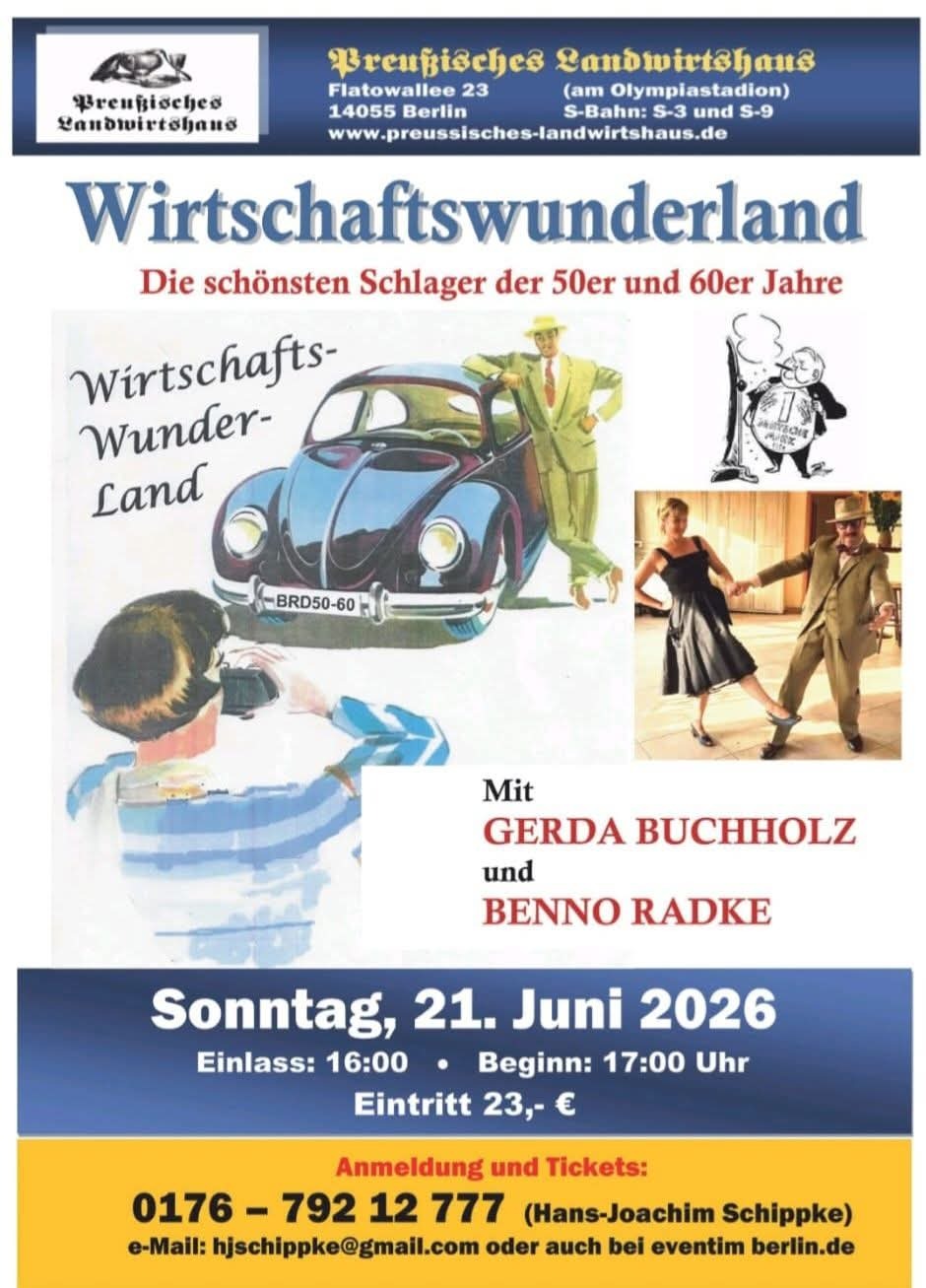 Wirtschaftswunderland mit Gerda Buchholz und Benno Radke