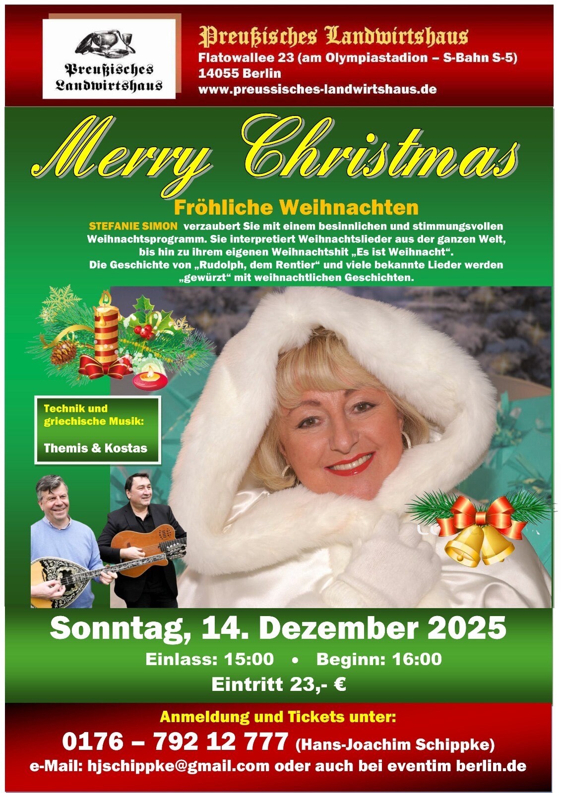 Merry Christmas mit Stefanie Simon Show Flyer